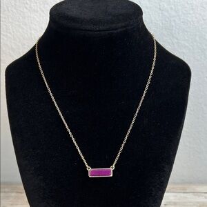 Demdaco Brand Gold and Purple Stone Necklace
